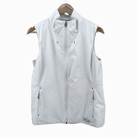 Stio Jackets & Blazers - Stio Fernos Insulated Vest Womens M Light Gray Full Zip Stretch Pockets